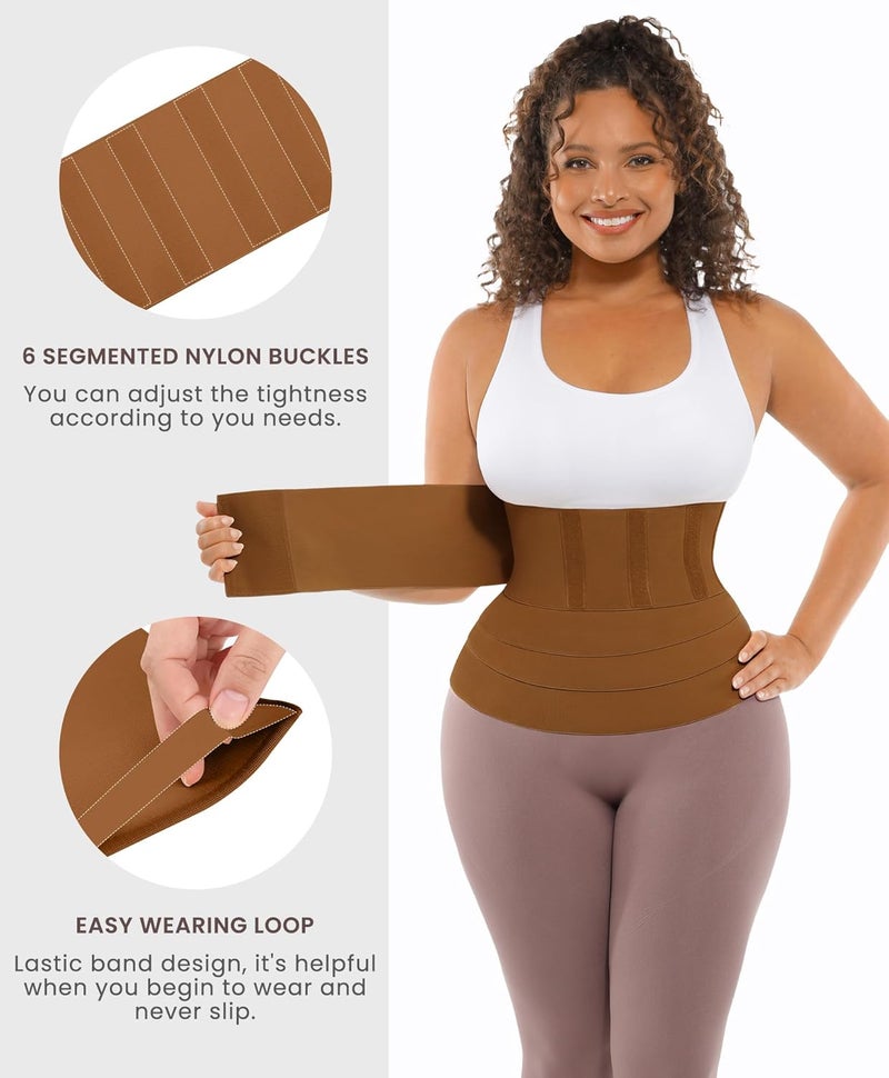 FeelinGirl Waist Trainer for Women Sauna Belt Tummy Wrap Plus Size - Image 3